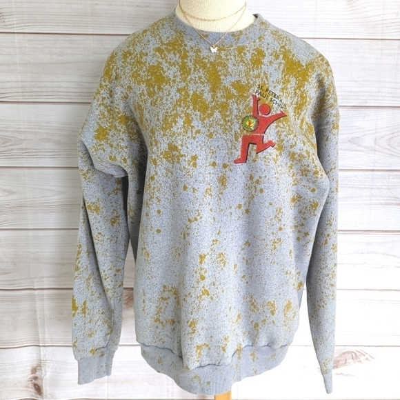 Urban Outfitters Urban Renewal Recycled Splatter Dye Crewneck Sweatshirt Size XL - Picture 1 of 9